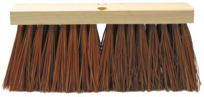Weiler® Coarse Sweeps, 16 in Hardwood Block, 6 1/4 in Trim L, Dyed Palmyra Fill, 70209