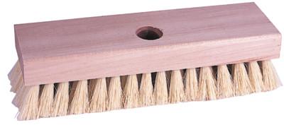Weiler® Acid Scrub Brushes, 8 1/4 in Hardwood Block, 1 1/8 in Trim L, White Tampico Fill, 73111