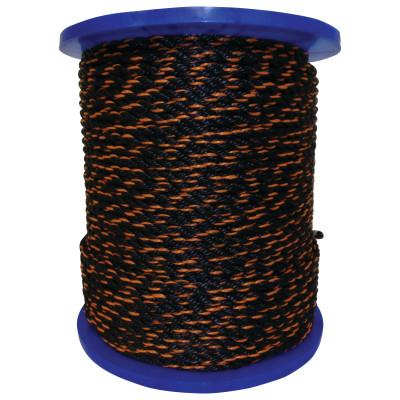 Orion Ropeworks Truck Ropes, 1/2 in x 600 ft, Polypropylene, Orange/Black, 340160-00600-R0331