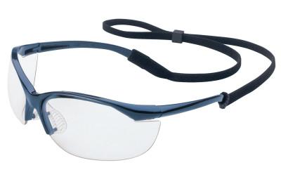 North by Honeywell Vapor Eyewear, Clear Lens, Polycarbonate, Hard Coat, Metallic Blue Frame, Nylon, 11150900