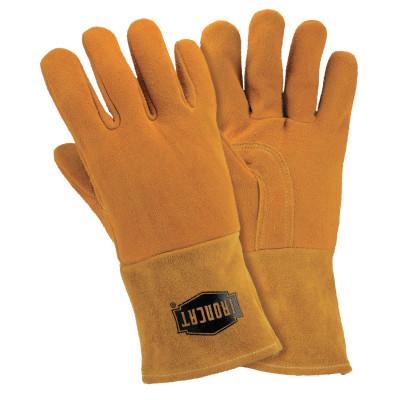 West Chester Insulated Top Grain Reverse Deerskin MIG Welding Gloves, Large, Orange/Tan, 6030/L