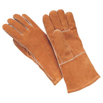 Wells Lamont Weldrite Welders Gloves, Medium, Side Split Cowhide, FR Hand Sock Lining, Brown, Y1903M