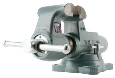 JPW Industries Machinists' Swivel Vise, 4 in Jaw, 3-1/2 in Throat, Swivel Base, 28831