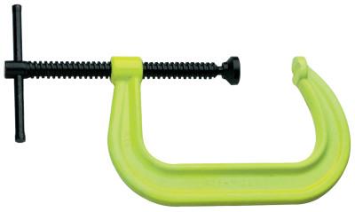 JPW Industries 400 SF Hi-Visibility Safety C-Clamps, Sliding Pin, 2 1/4 in Throat Depth, 14300