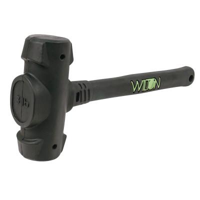 JPW Industries Dead Blow Hammer, 3 lb Head, 14 in Handle, Steel/Vulcanized Rubber, Gray, 55314