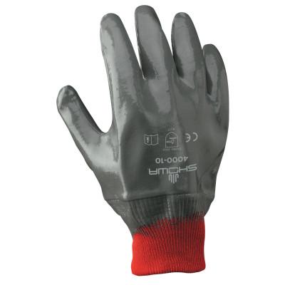 SHOWA® Nitri-Flex Nitrile Coated Gloves, X-Large, Gray/Red, 4000-10