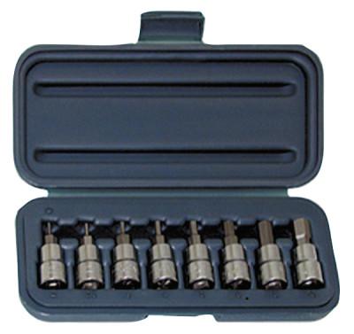 Wright Tool 8 Piece Hex Bit Metric Socket Sets, 3/8 in, Metric, 353