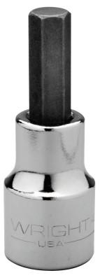 Wright Tool 1/2" Dr. Hex Bit Sockets, 1/2 in Drive, 7/16 in Tip, 4214