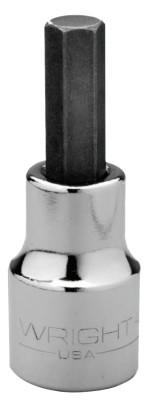 Wright Tool 1/2" Dr. Hex Bit Sockets, 1/2 in Drive, 3/8 in Tip, 4212