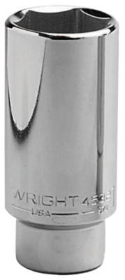 Wright Tool 1/2" Dr. Deep Sockets, 1/2 in Drive, 1 5/16 in, 12 Points, 4642