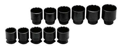 Wright Tool 11 Piece Thin Wall Power Socket Sets, 3/4 in, 12 Point, 604