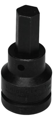 Wright Tool 3/4" Dr. Impact Hex Bit Sockets, 3/4 in Drive, 17 mm Tip, 62-17MM