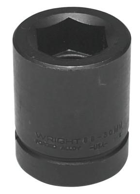Wright Tool 1" Dr. Standard Impact Sockets, 1 in Drive, 30 mm, 6 Points, 88-30MM