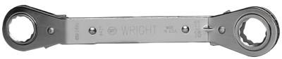 Wright Tool 12 Point Reversible Offset Ratcheting Box Wrench, 1/4-in x 5/16-in, 25° Box Side Angle, 9424