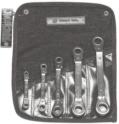 Wright Tool 5 Pc. Ratcheting Offset Box Wrench Sets, Inch, 9429