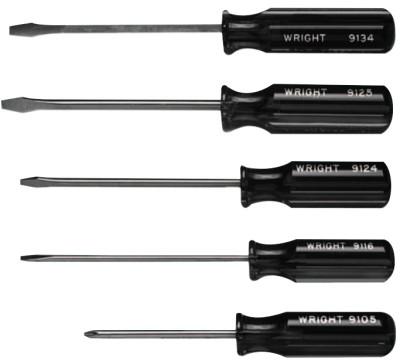 Wright Tool 5 Pc. Screwdriver Sets, Phillips; Slotted, 9475