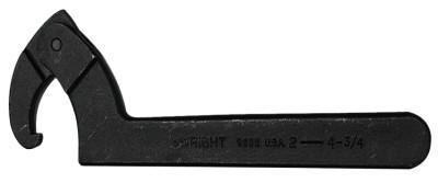 Wright Tool Adjustable Hook Spanner Wrenches, 6 1/4 in Opening, Hook, 12 1/8 in, 9633