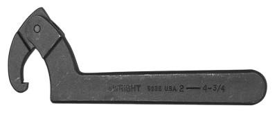 Wright Tool Adjustable Hook Spanner Wrenches, 8 3/4 in Opening, Hook, 13 3/4 in, 9634