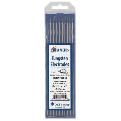 ORS Nasco Tungsten Electrode, E3, 7 in, Size 3/32, 3327GE3