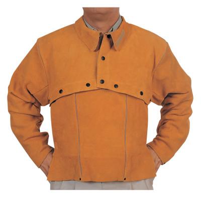 Best Welds Leather Cape Sleeves, Snaps Closure, 2X-Large, Golden Brown, Q-2-2XL