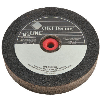B-Line Straight Resinoid Wheel, 6 in dia, 1 in Thick, 1 in Arbor, Medium Grit, T1, 611M