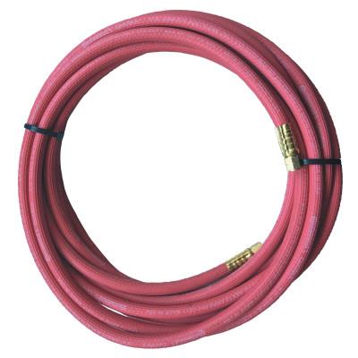ORS Nasco Grade R Single-Line Welding Hose, 3/16 in, 12 ft, AA Fittings, Acetylene, Red, 3/16X1-RED-12-AA