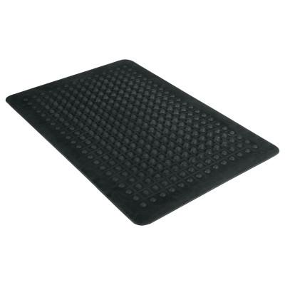 MILLENNIUM MAT COMPANY Flex Step Rubber Anti-Fatigue Mat, Polypropylene, 24 x 36, Black, 24020300