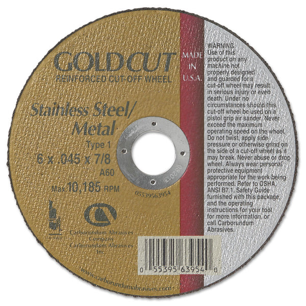 Carborundum GoldCut Reinforced Aluminum Oxide Grinding Wheels - AMMC