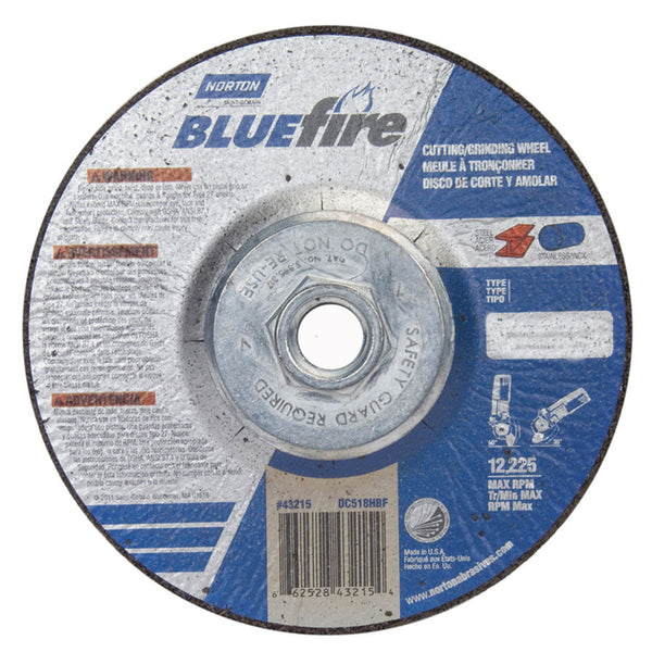 Norton BlueFire Depressed Center Wheels 5" (Box of 10) - AMMC