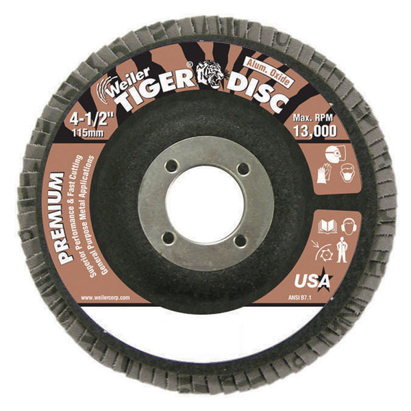 Weiler Tiger Disc Flat Style Flap Discs - AMMC