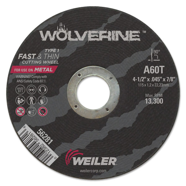 Weiler Wolverine 4-1/2" Thin Cutting Wheel - AMMC