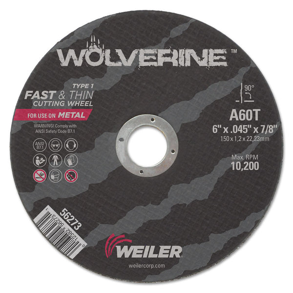 Weiler Wolverine Type 01 6" Thin Cutting Wheel - AMMC